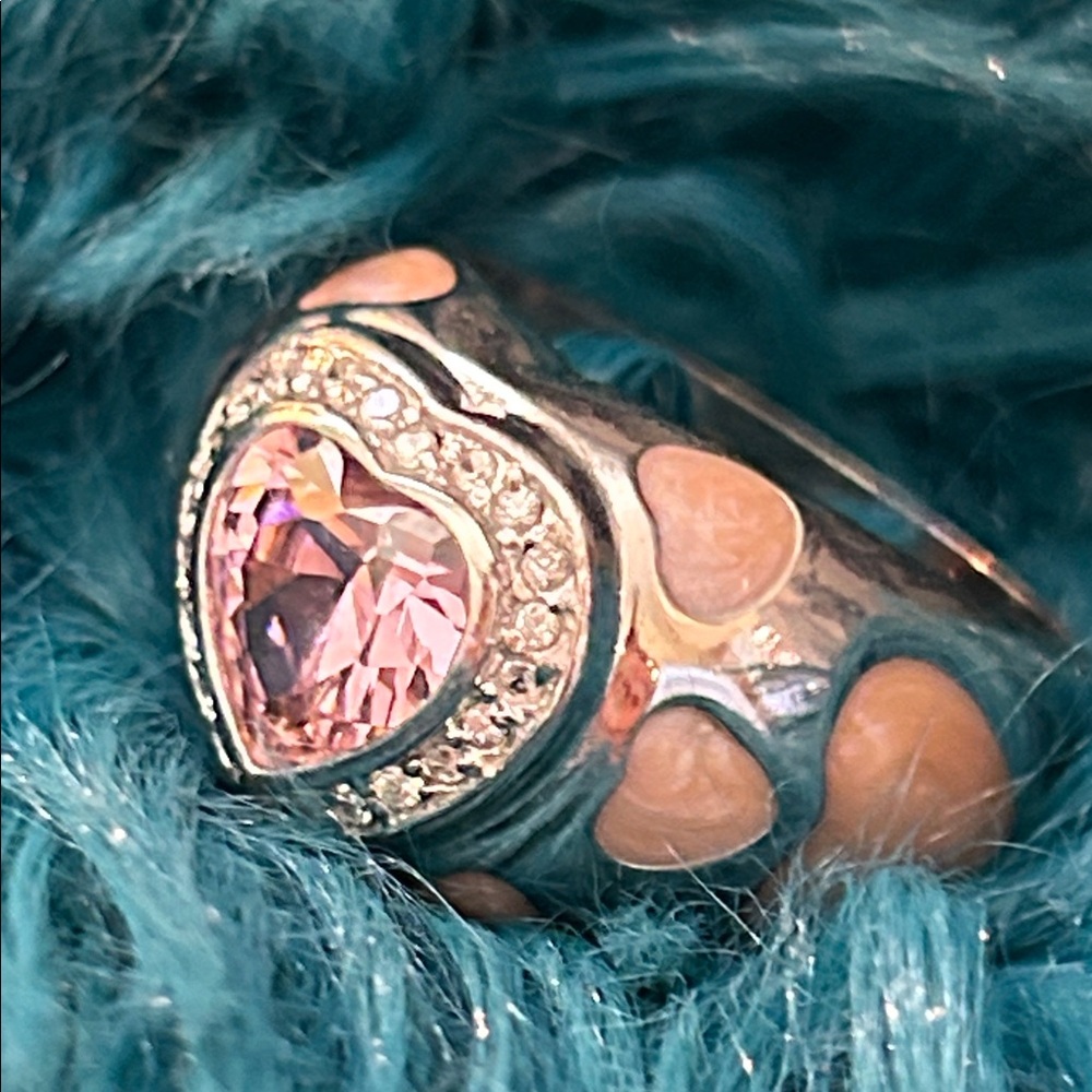 Vintage Silver and Gold Heart Ring - Picture 9 of 16